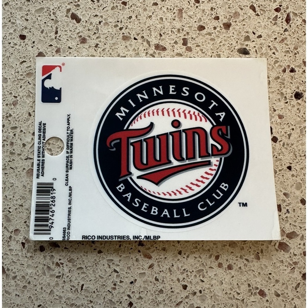New Minnesota Twins 4"x4" Static Cling Car Decal Auto Sticker Emblem